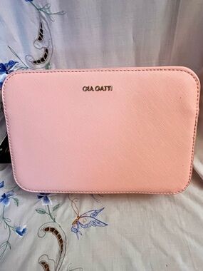 NWT Gia Gatti Blush Pink Crossbody Camera Bag Gold Hardware NIB & Dust Bag Tags